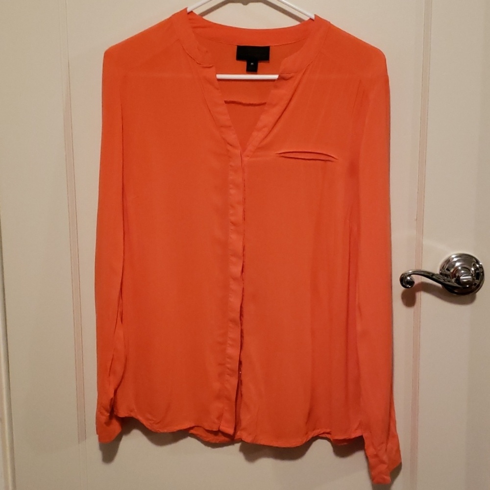 Bright coral blouse